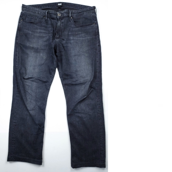PAIGE Men's Lennox Jeans Straight Relaxed Dark Wash Everyday Casual Pants - Picture 5 of 5